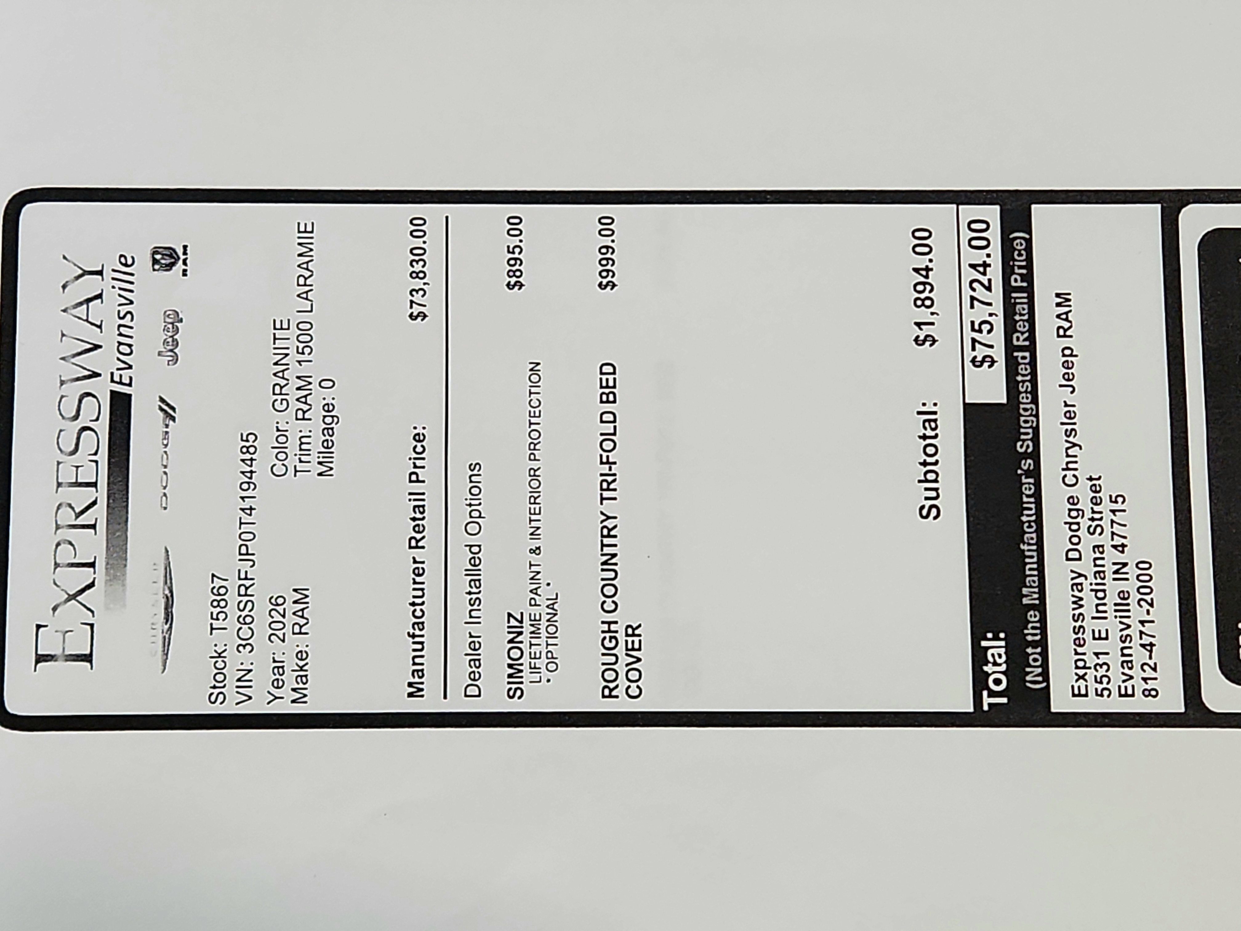 2026 RAM Ram 1500 Laramie