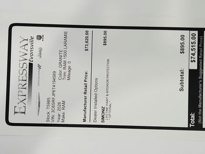 2026 RAM Ram 1500 Laramie