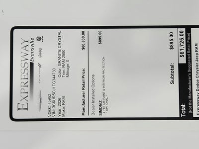 2026 RAM Ram 2500 Tradesman