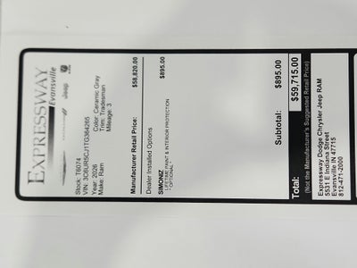 2026 RAM Ram 2500 Tradesman