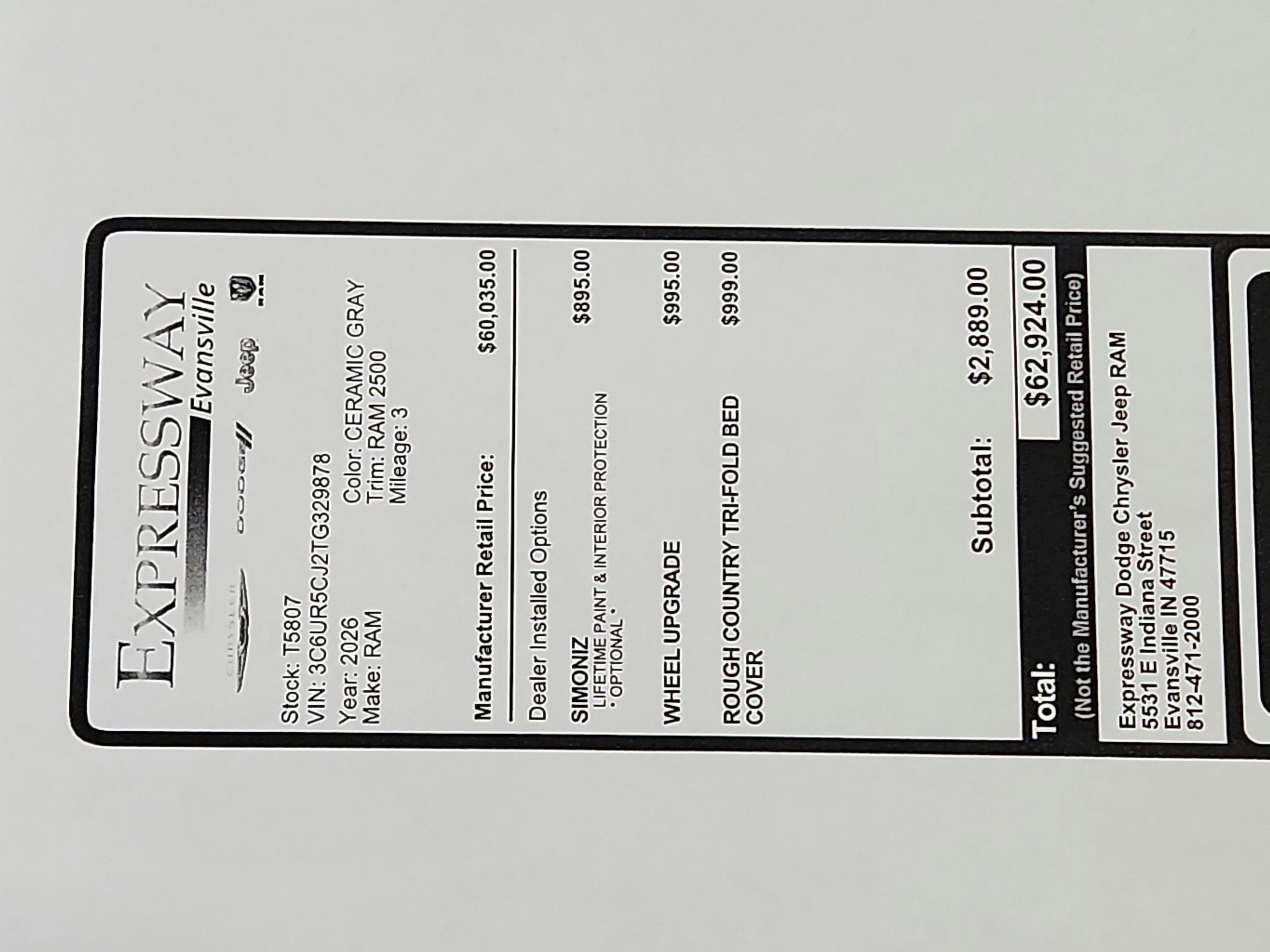 2026 RAM Ram 2500 Tradesman