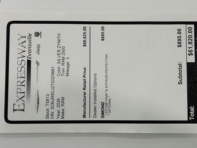2026 RAM Ram 2500 Tradesman