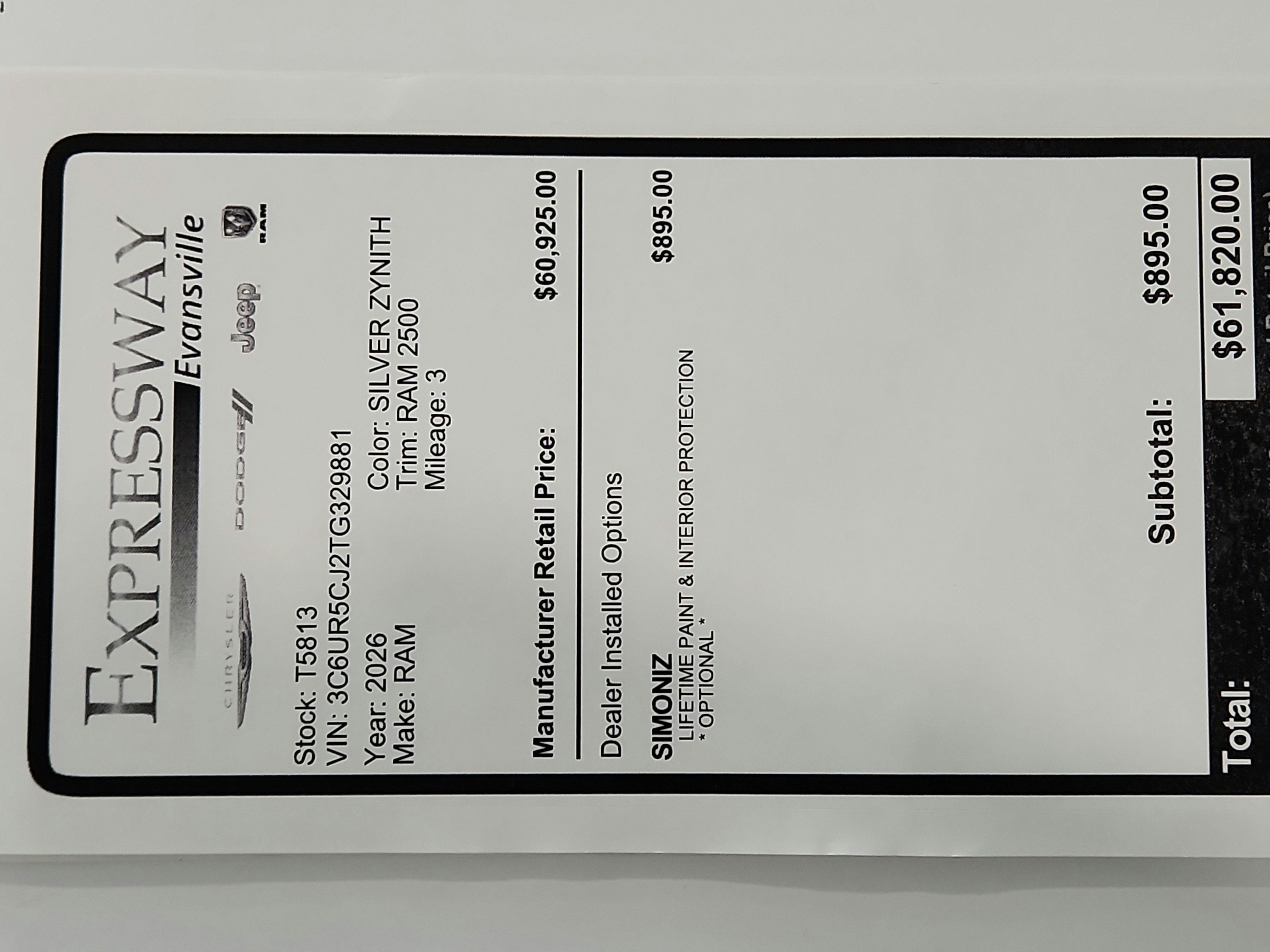 2026 RAM Ram 2500 Tradesman