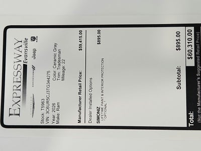 2026 RAM Ram 2500 Tradesman