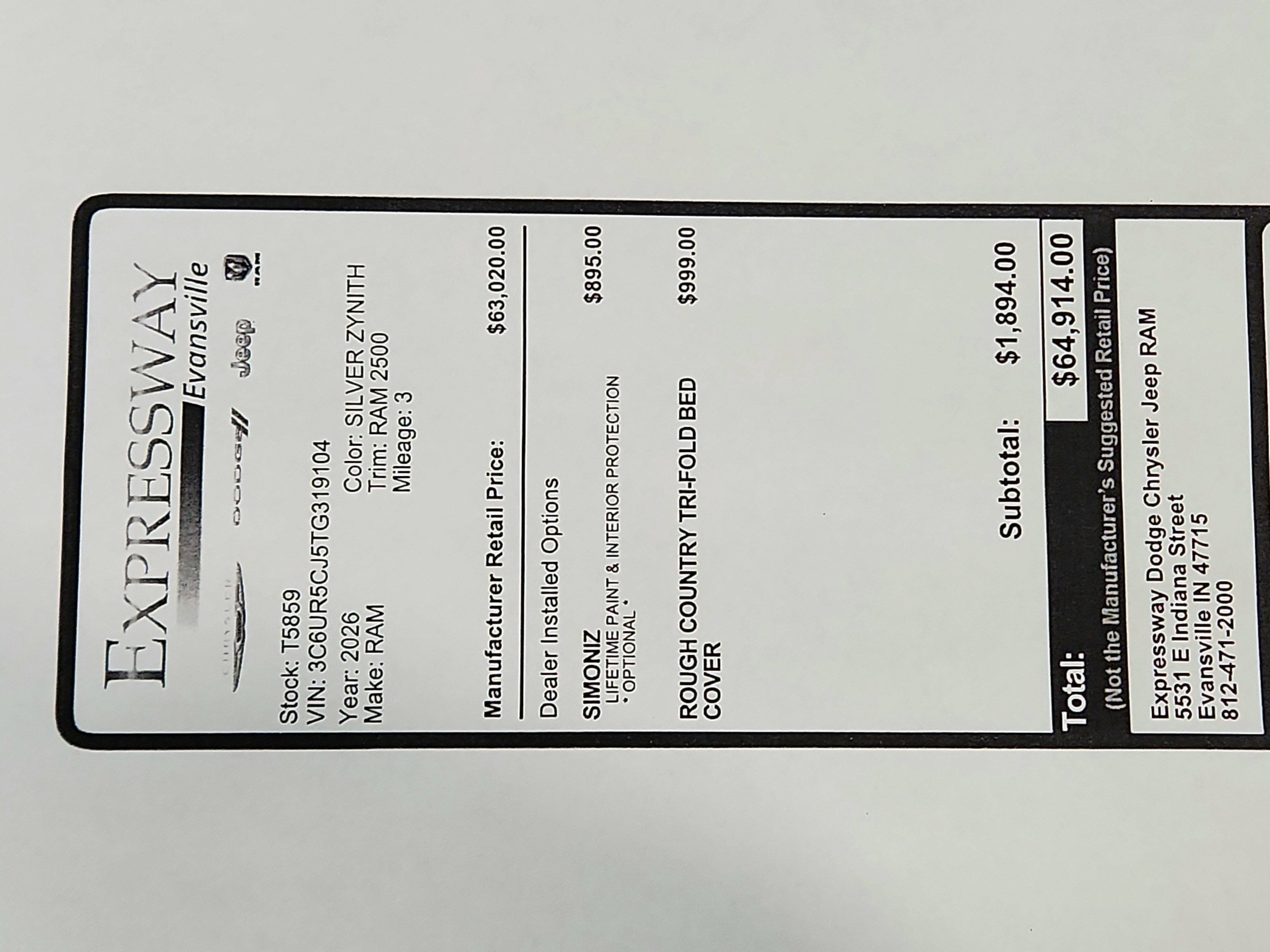 2026 RAM Ram 2500 Black Express