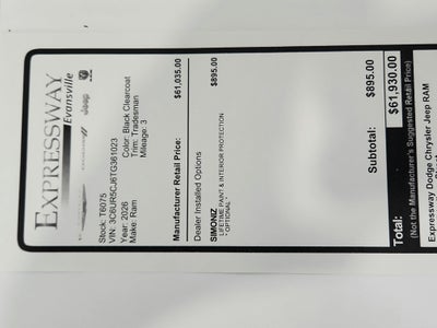 2026 RAM Ram 2500 Tradesman