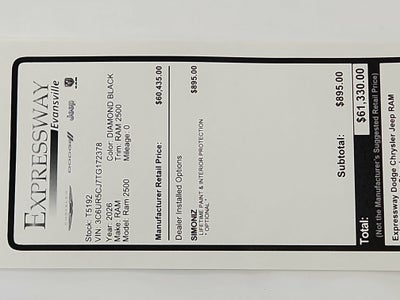 2026 RAM Ram 2500 RAM 2500 TRADESMAN CREW CAB 4X4 (149 IN WB 6 FT 4 IN BOX)