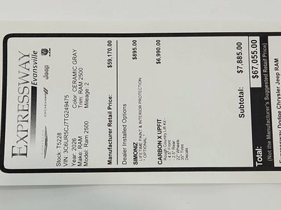 2026 RAM Ram 2500 RAM 2500 TRADESMAN CREW CAB 4X4 (149 IN WB 6 FT 4 IN BOX)