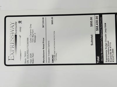 2026 RAM 2500 Big Horn