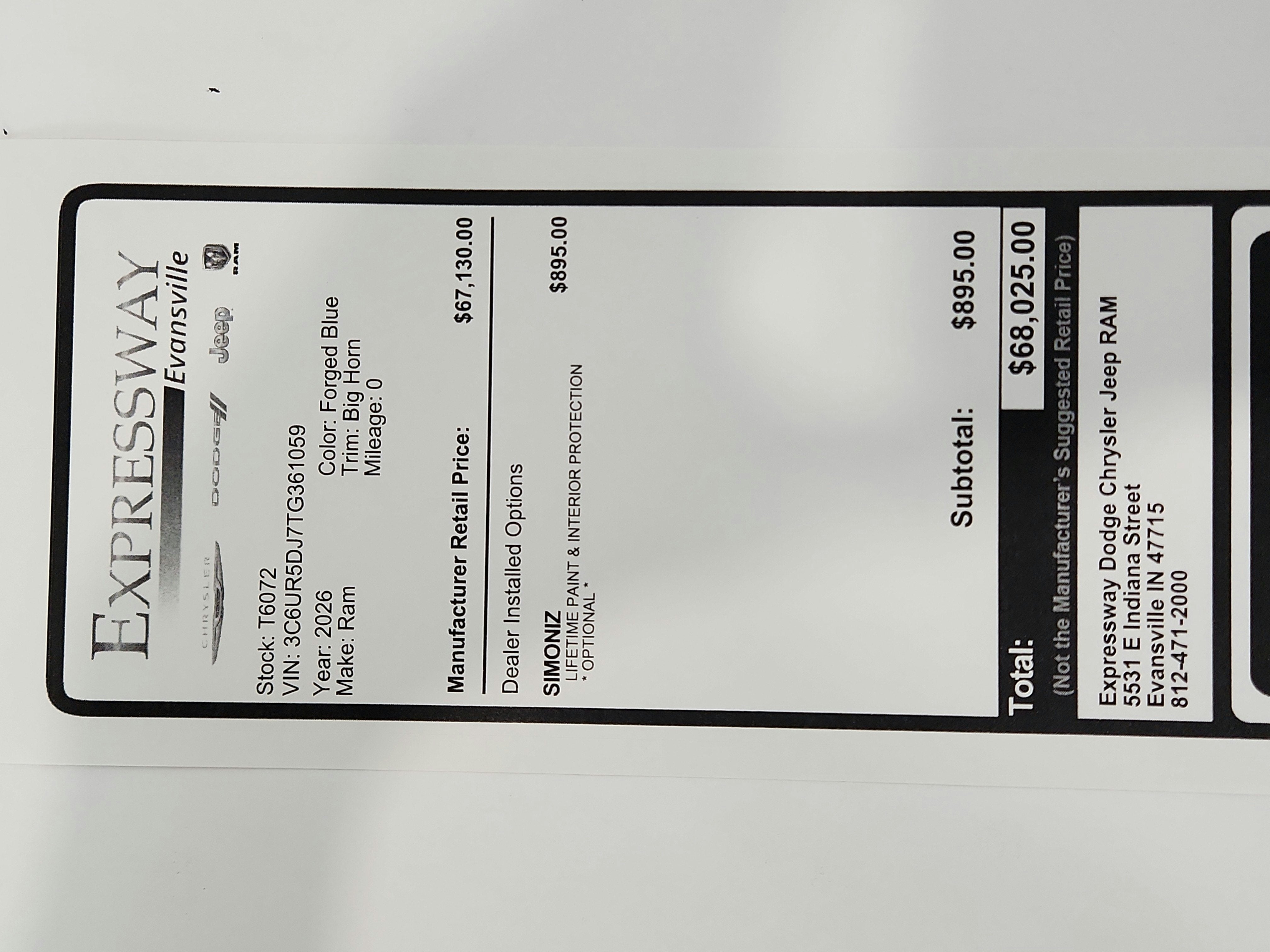 2026 RAM Ram 2500 Big Horn