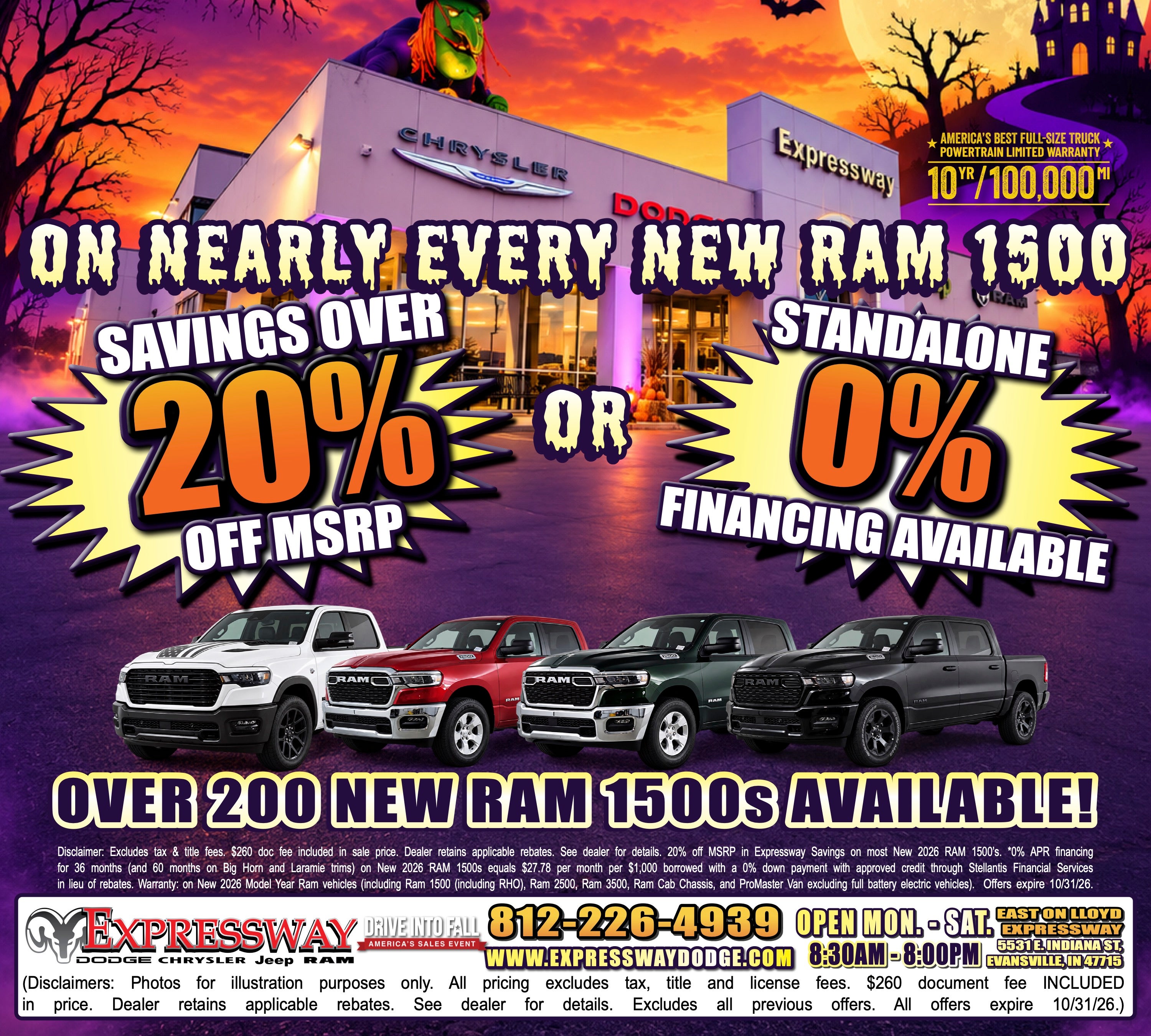 Current Print Ad at Expressway Dodge Inc in Evansville # State#