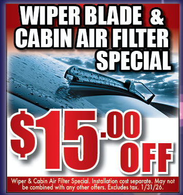 WIPER BLADE & CABIN AIR FILTER SPECIAL