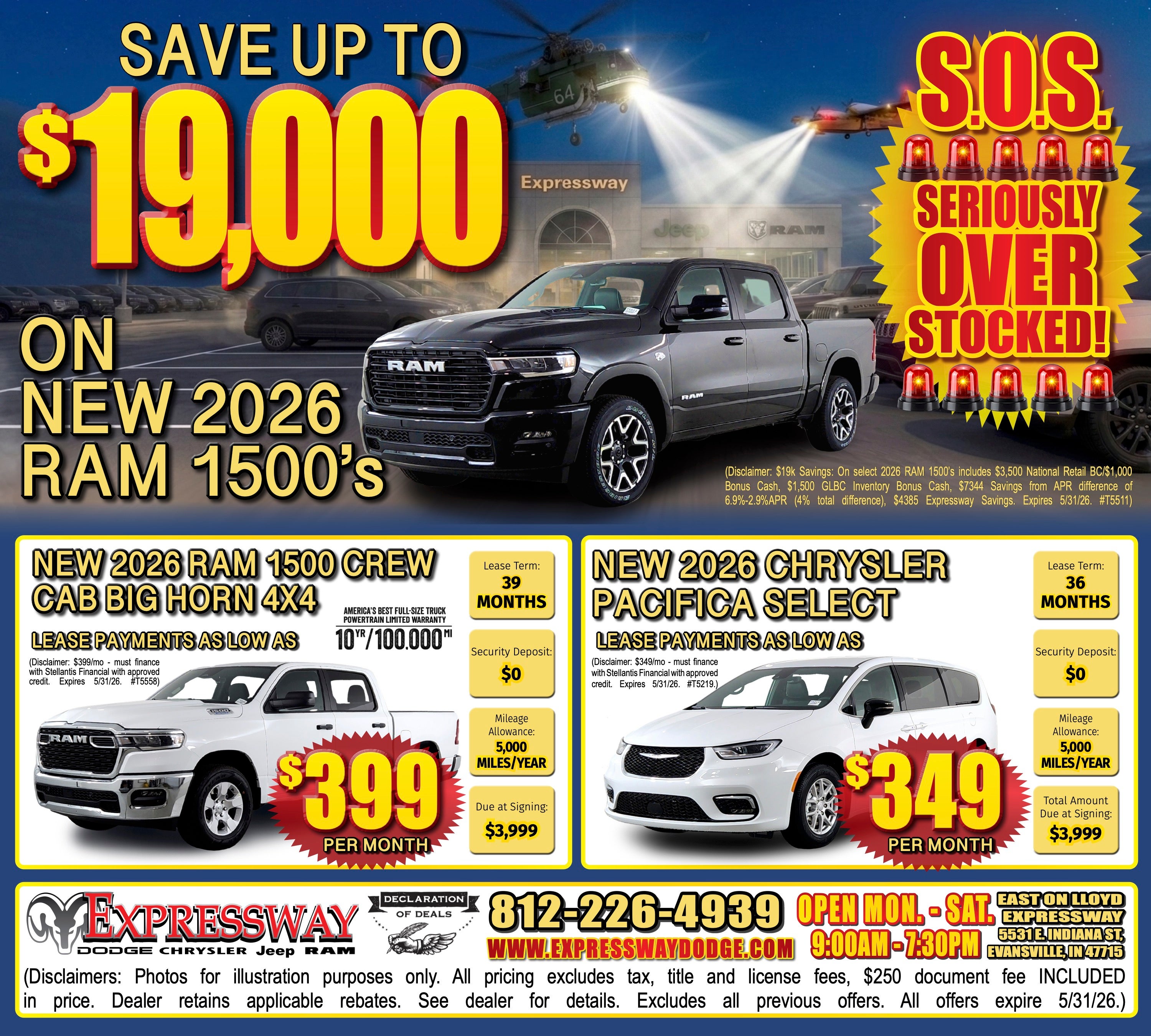 Current Print Ad at Expressway Dodge Inc in Evansville # State#