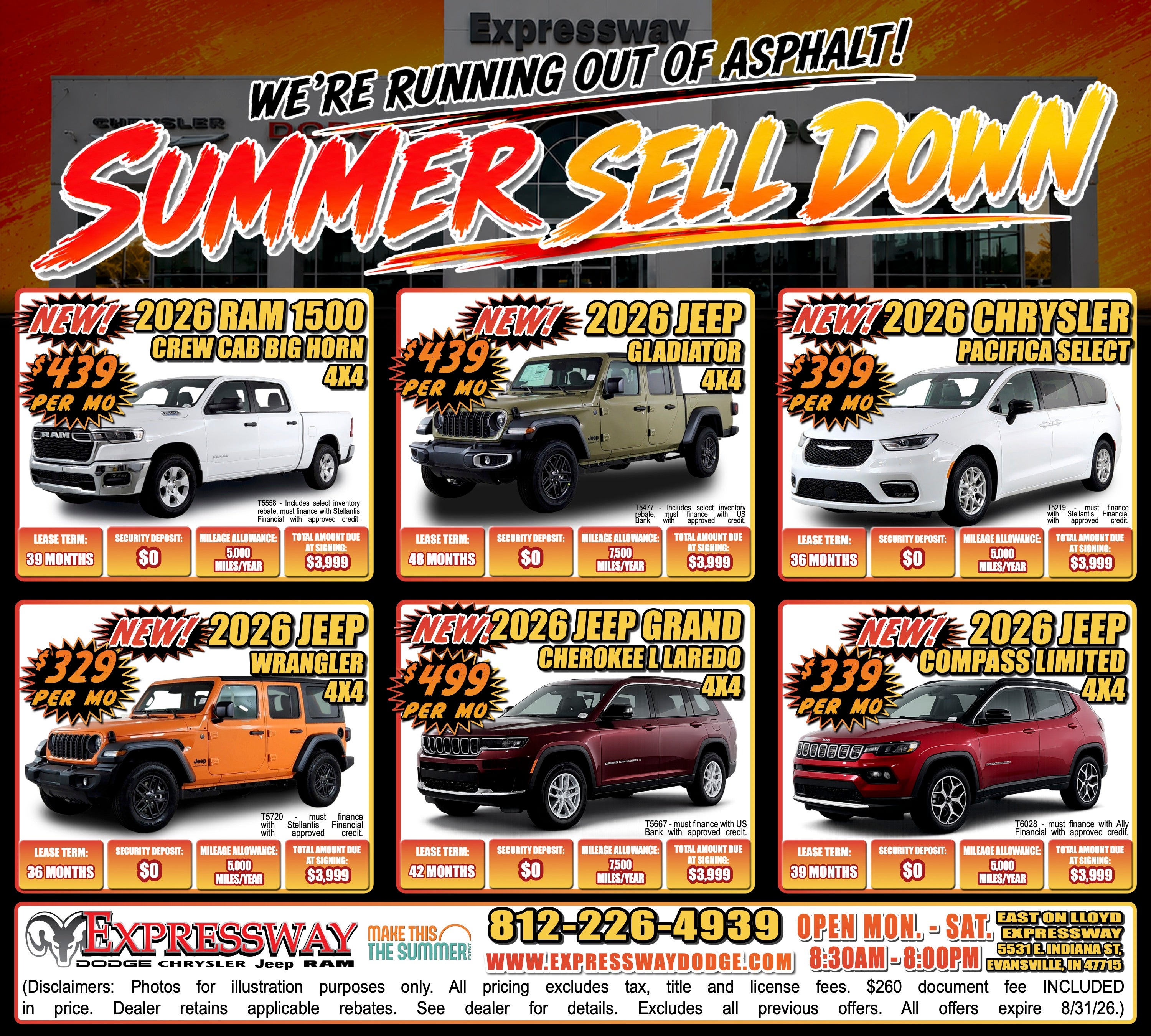Current Print Ad at Expressway Dodge Inc in Evansville # State#
