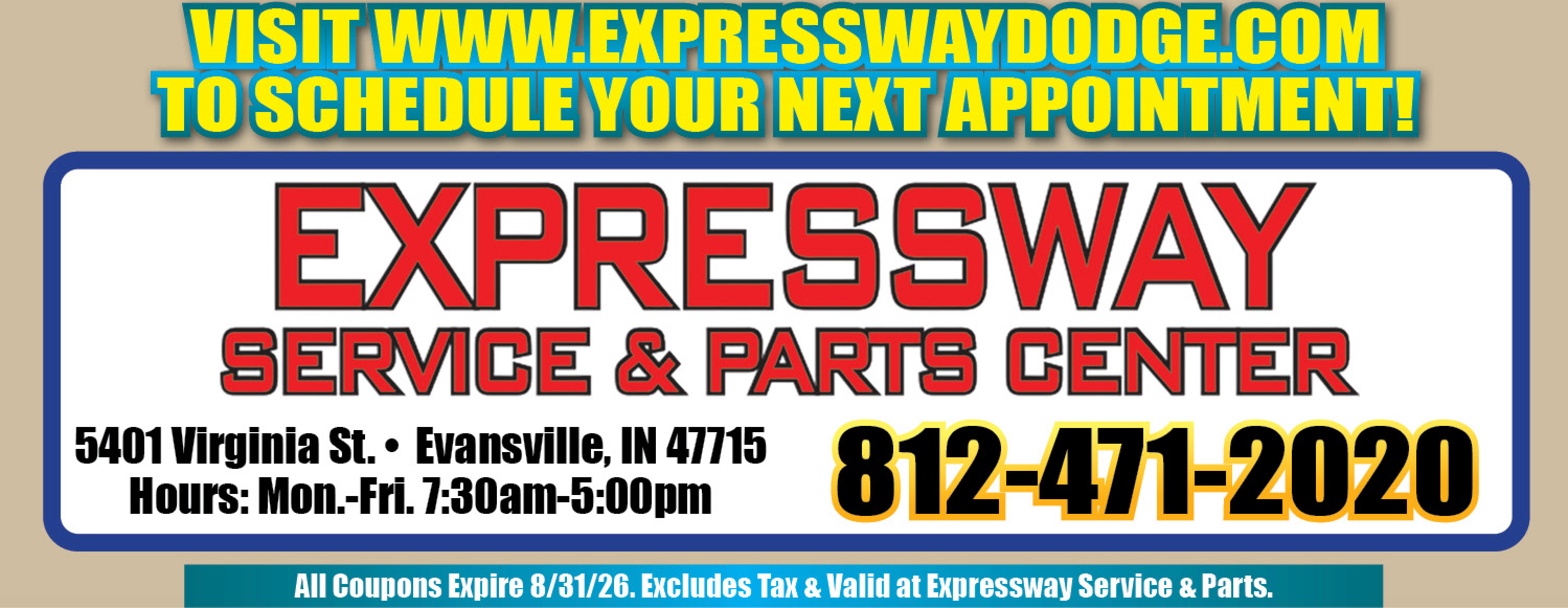 Current Print Ad at Expressway Dodge Inc in Evansville IN