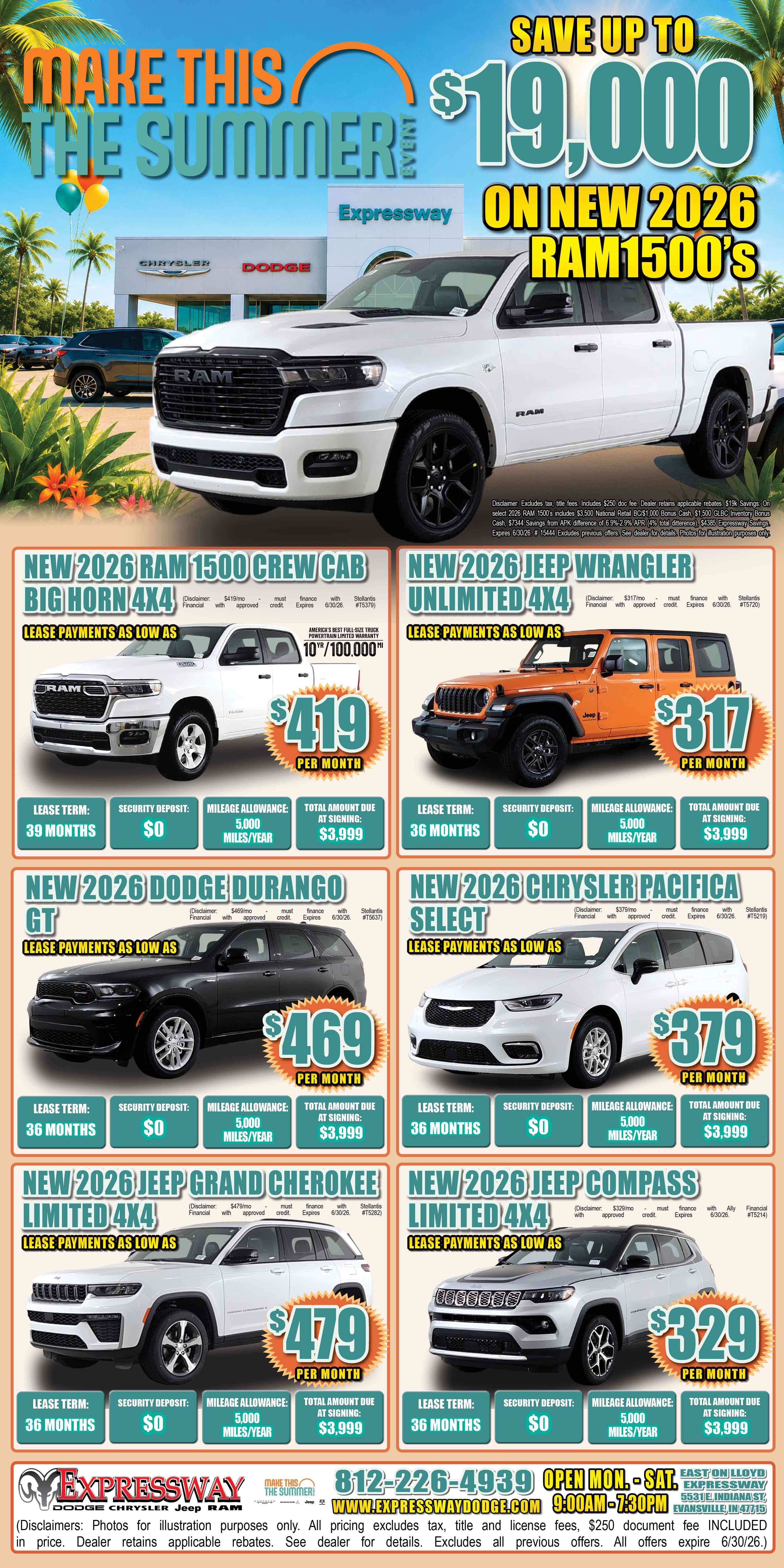 Current Print Ad at Expressway Dodge Inc in Evansville # State#